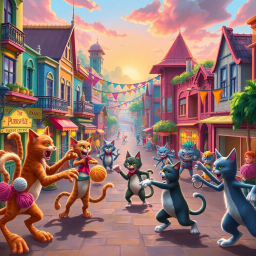 Feline Fisticuffs - Text-based game