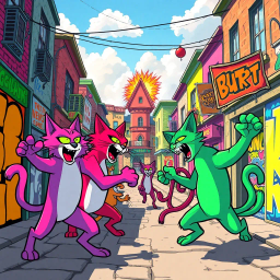 Cat Combat: Balls of Fury - Text-based game