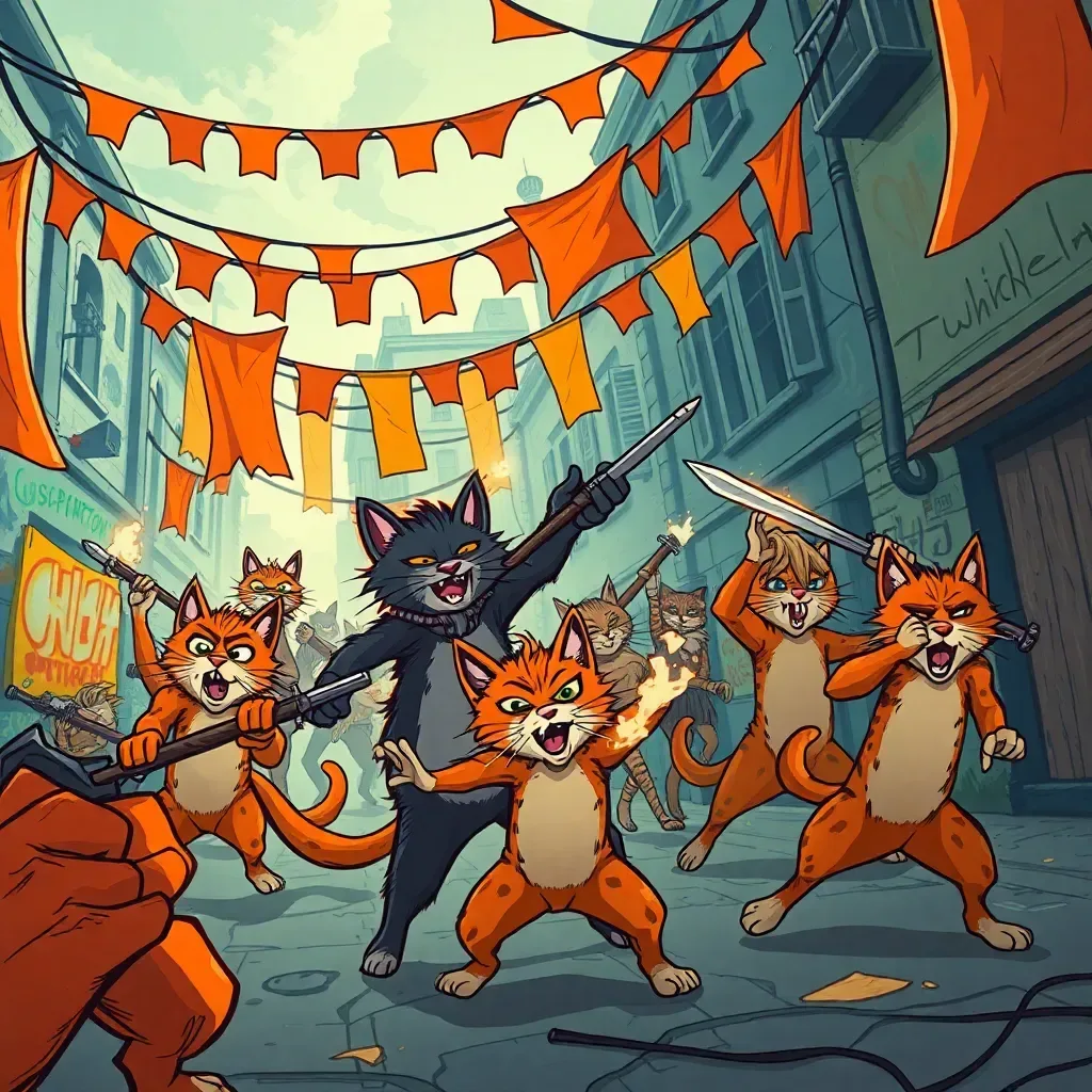 Feline Fisticuffs: The Purrfect Showdown