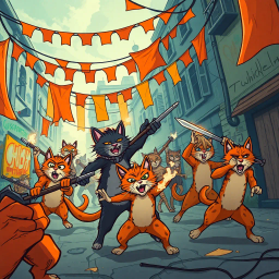 Feline Fisticuffs: The Purrfect Showdown - Text-based game