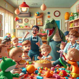 Toddler Titans: Chaos at the Daycare - Text-based game