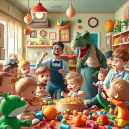 Toddler Titans: Chaos at the Daycare - Text-based game
