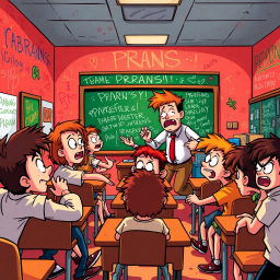 Spank Wars: The Classroom Chronicles - Text-based game