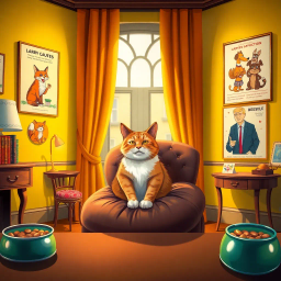Larry's Political Purr-suit - Text-based game