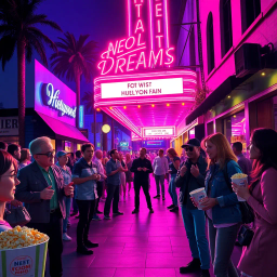 Neon Dreams: The Hollywood Heist - Text-based game