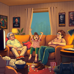 Overnight Flicks: The Couch Quandary - Text-based game