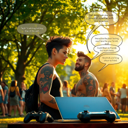 Tattooed Love in the Park - Text-based game
