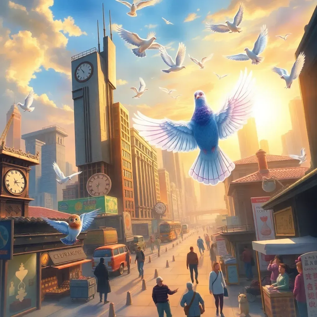 Quantum Pigeon: The Time-Traveling Messenger