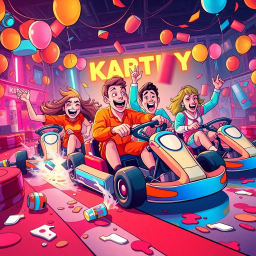 Karting Chaos: Cheers and Jeers - Text-based game