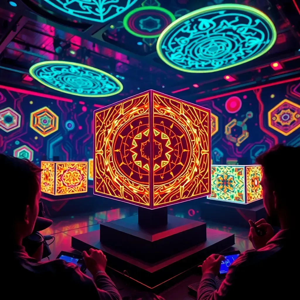 Spinning Glyph Cube