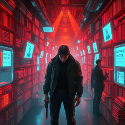 Neon Librarian: Cipher of the Lost Pages - Text-based game