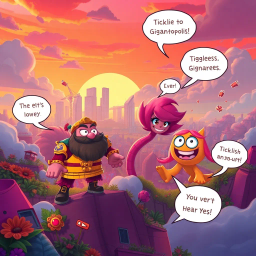 Tickle Titan: The Comedy Quest - Text-based game