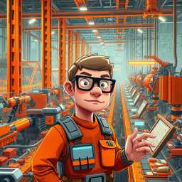 Factory Frenzy: The Automation Saga - Text-based game