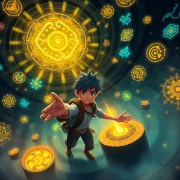 Spinning Glyphs Adventure - Text-based game