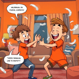 Wedgie Wars: Sibling Showdown - Text-based game