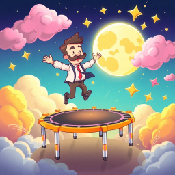 Trampolooning: Lunar Leap - Text-based game