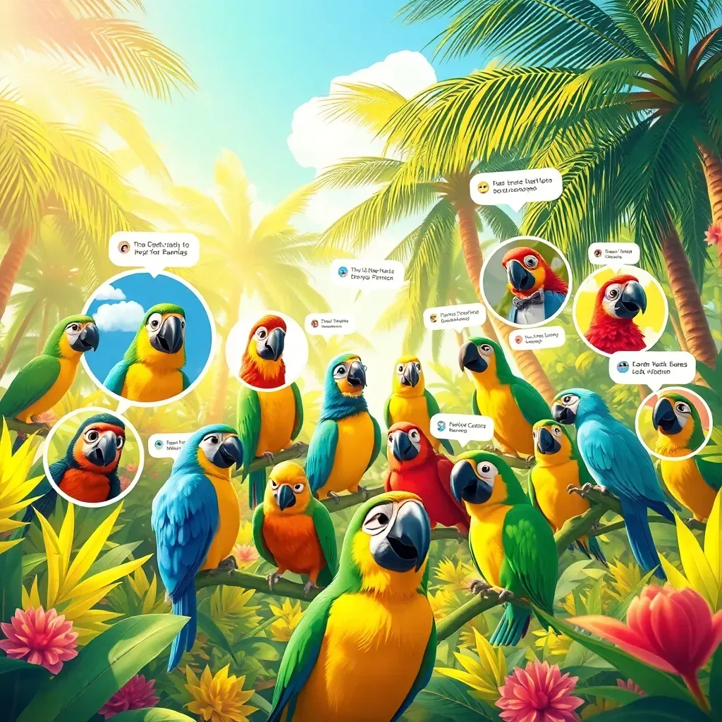 Parrot Pals: Flapping Connections