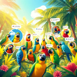 Parrot Pals: Flapping Connections - Text-based game