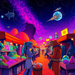 Galactic Bazaar: Trade Wars - Text-based game