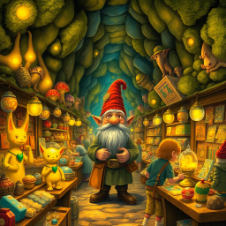 Gnome Bazaar: Cavernous Chronicles - Text-based game