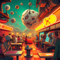 Asteroid Diner: Intergalactic Service - Text-based game