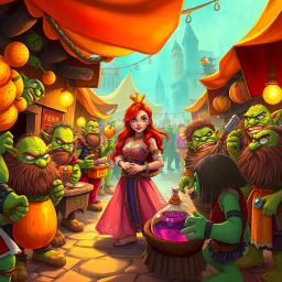 Damsel in Distress: Orcish Marketplace - Text-based game
