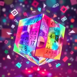 Spinning Math Cube Adventure - Text-based game