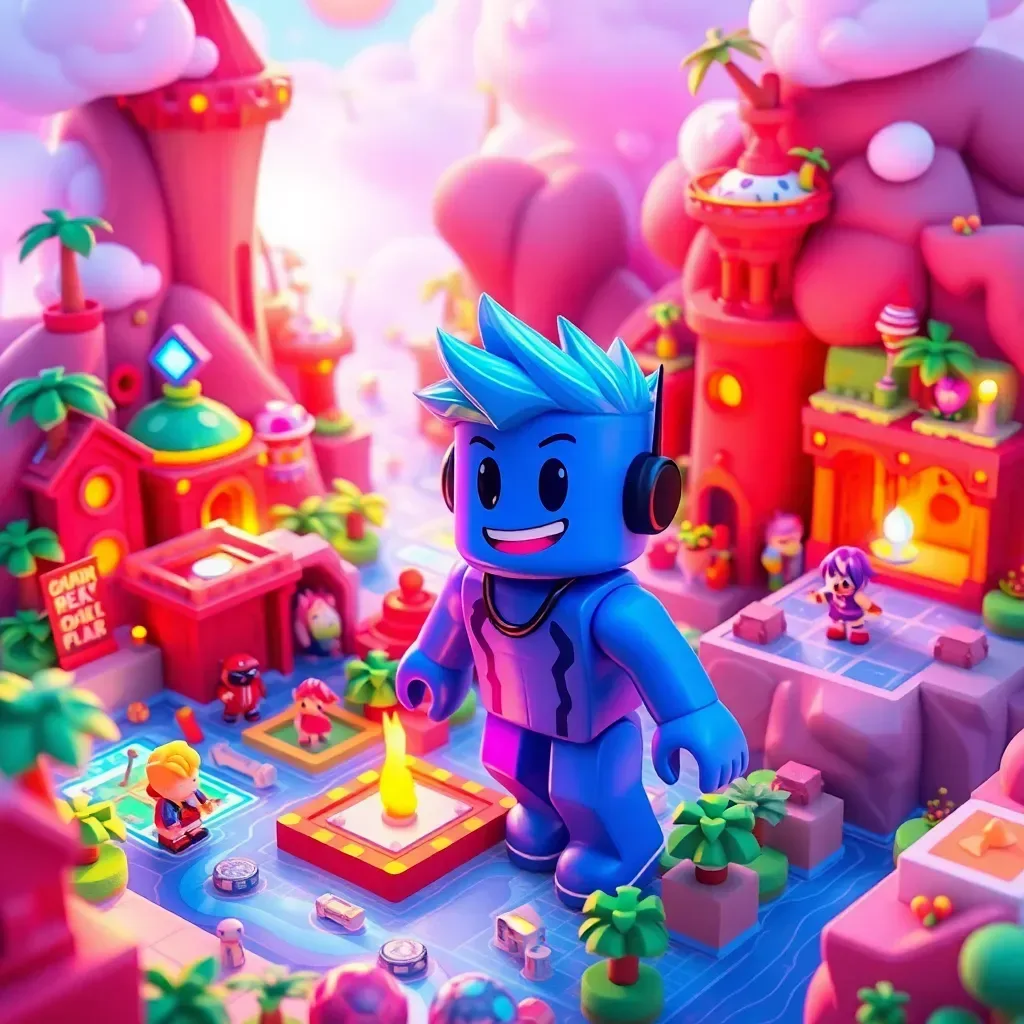 Bluey in Pixel Paradise