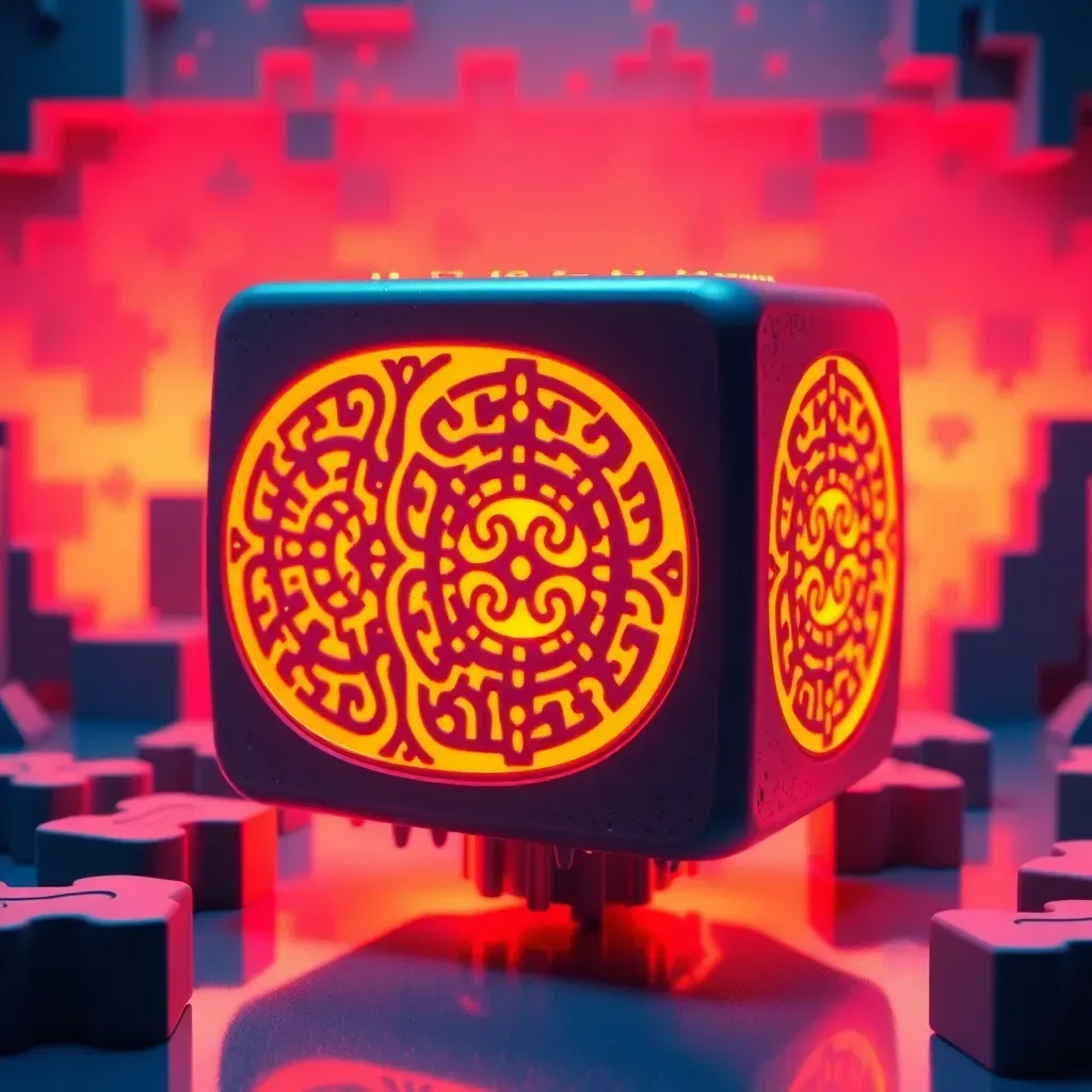 Spinning Glyph Cube
