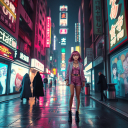 Neon Echoes: The Glamour Chase - Text-based game