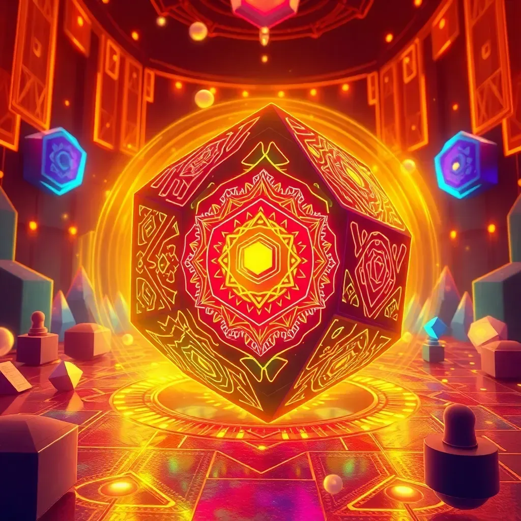Spinning Glyph Cube