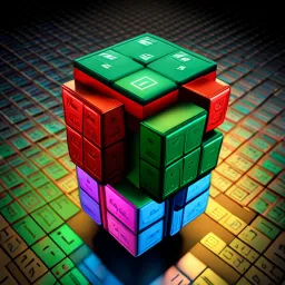 Spinning Math Cube - Text-based game