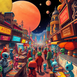 AstroGrifter: Galactic Market Mayhem - Text-based game