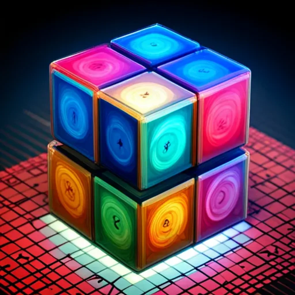 Spinning Math Cube