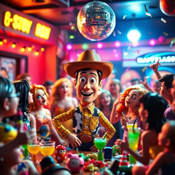 Woody's Wild Night Out - Text-based game