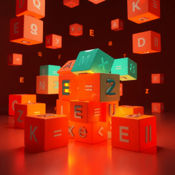 3D Letter Cube - Text-based game