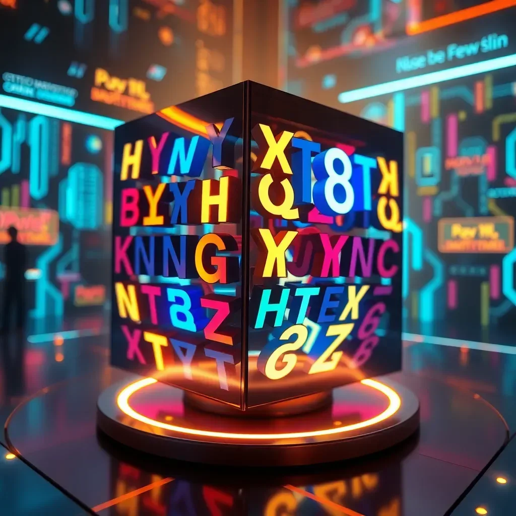 Spinning Glyph Cube