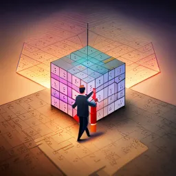 Spinning Math Cube - Text-based game