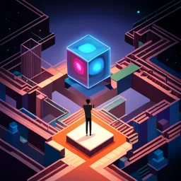 Spinning Glyph Cube - Text-based game