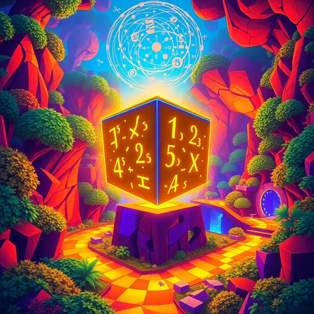 Spinning Math Cube Quest