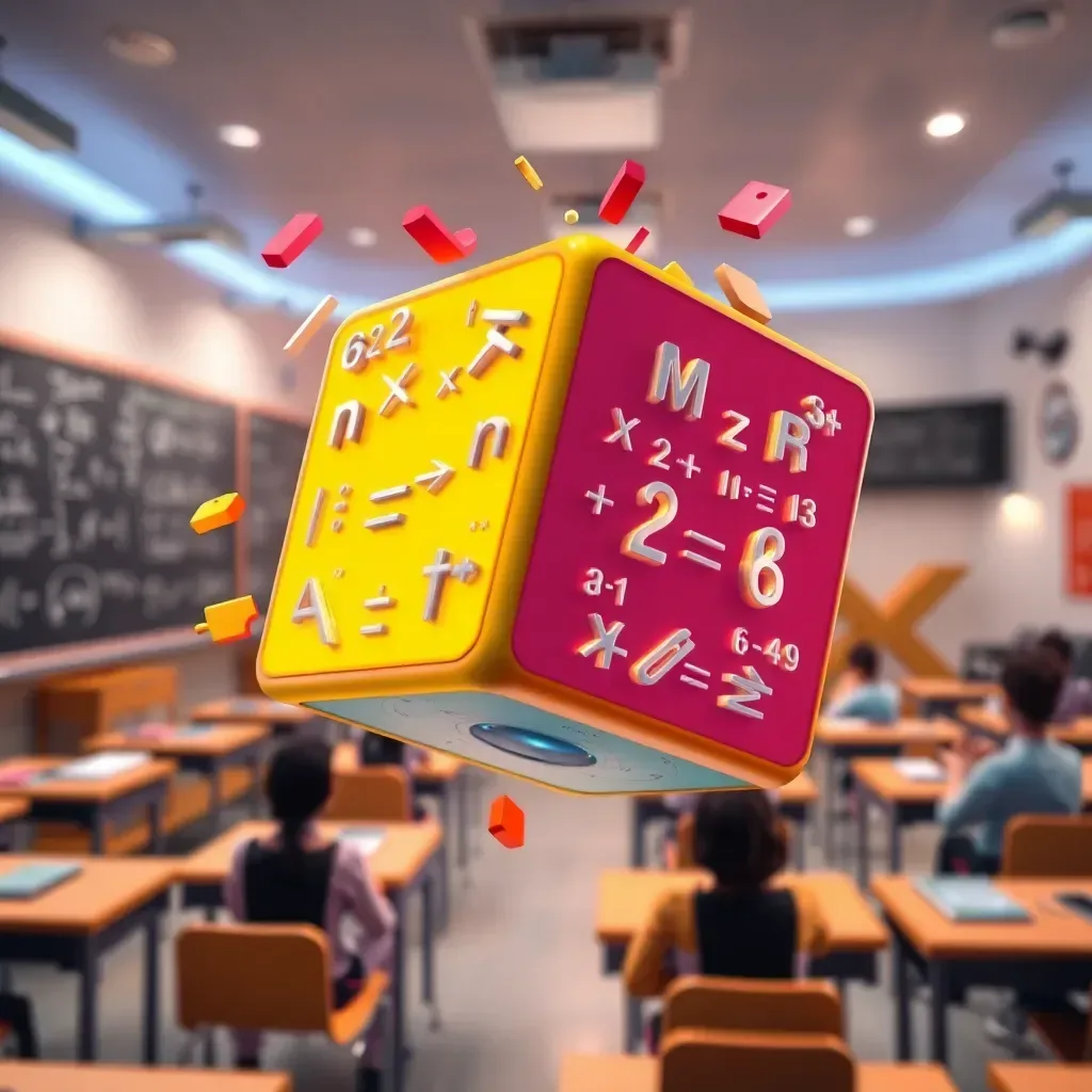 Spinning Math Cube