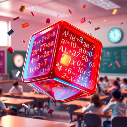 Spinning Cube Math Challenge - Text-based game