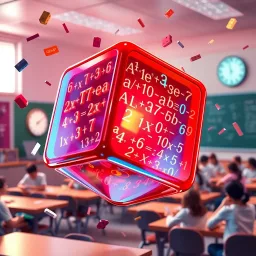 Spinning Cube Math Challenge - Text-based game