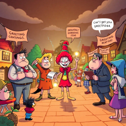 Mirthful Mayhem: Who's Hello Is It Anyway? - Text-based game