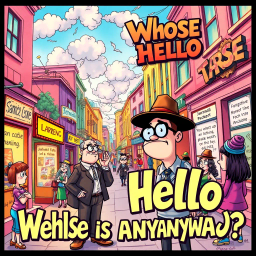 Whose Hello Is It Anyway? - Text-based game