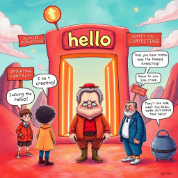 Whose Hello Is It Anyway? - Text-based game