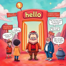 Whose Hello Is It Anyway? - Text-based game