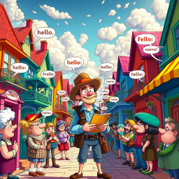 Whose Hellos Are These, Anyway? - Text-based game