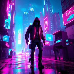 Neon Chronicles: The Data Heist - Text-based game