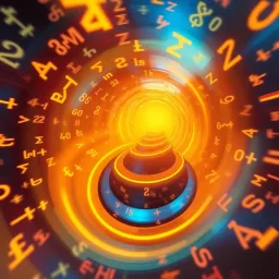 Spinning Glyph Math Maze - Text-based game